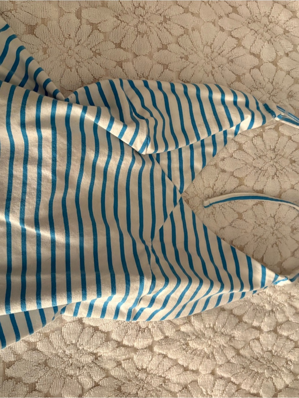 Blue and White Striped Halter Top